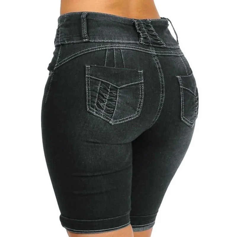 Summer All-match Skinny Slim Short Jeans Plus Size 2023 Slim Classic Denim Shorts Skinny Sexy African Women Fashion Streetwear