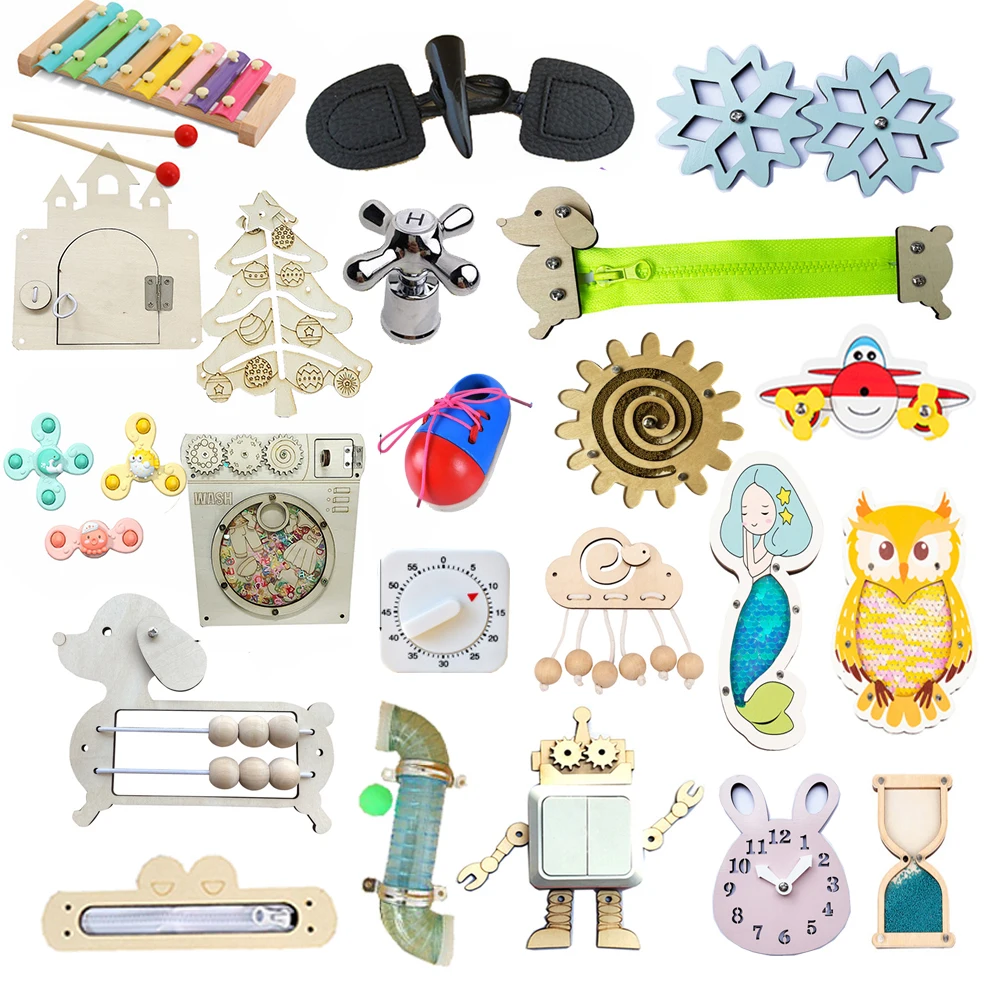 Planche d'Activités Sensorielles Montessori pour Enfant, Accessoires de  Bricolage, Jouets d'ApprentiCumbria, Pièces de Jeux