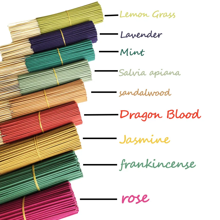 11 Clean Less Powder 22cm Handmade Bamboo Stick Incense Optional Fragrances Suitable for Home Hotel Office Long-Lasting Fragrance to Remove Odor