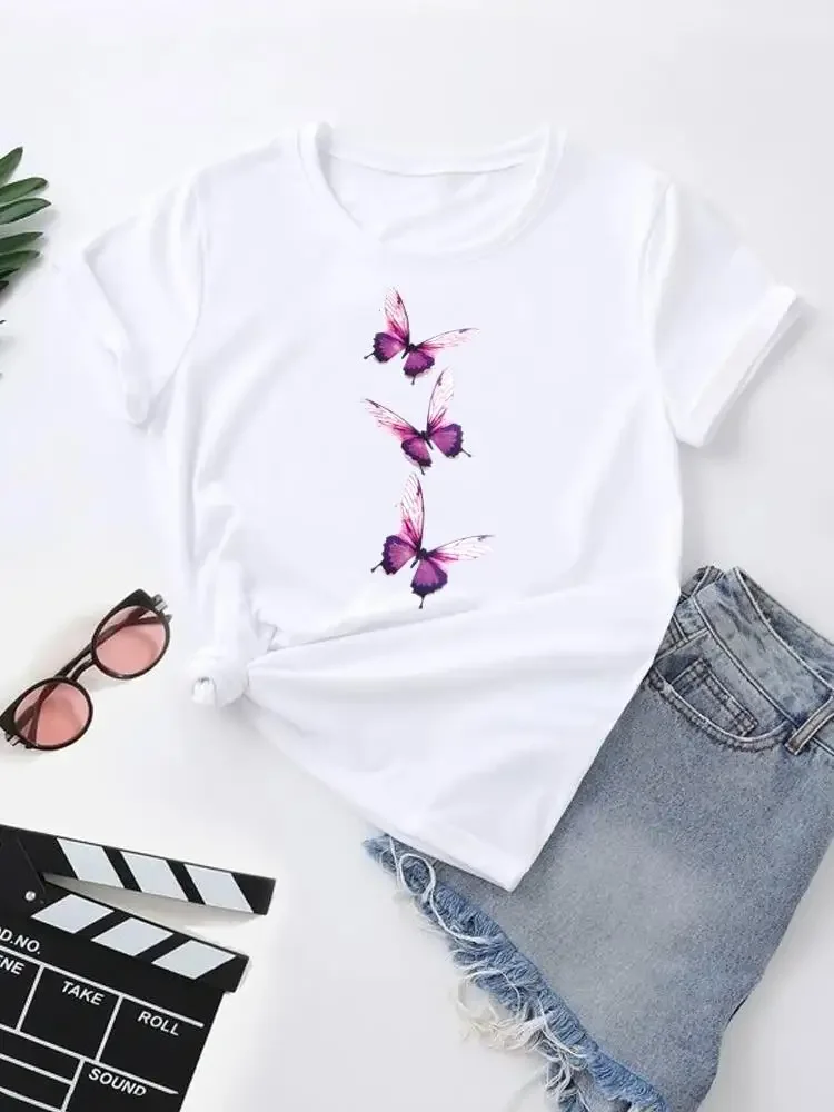 

Футболка женская летняя с принтом и коротким рукавом, в стиле 90-х