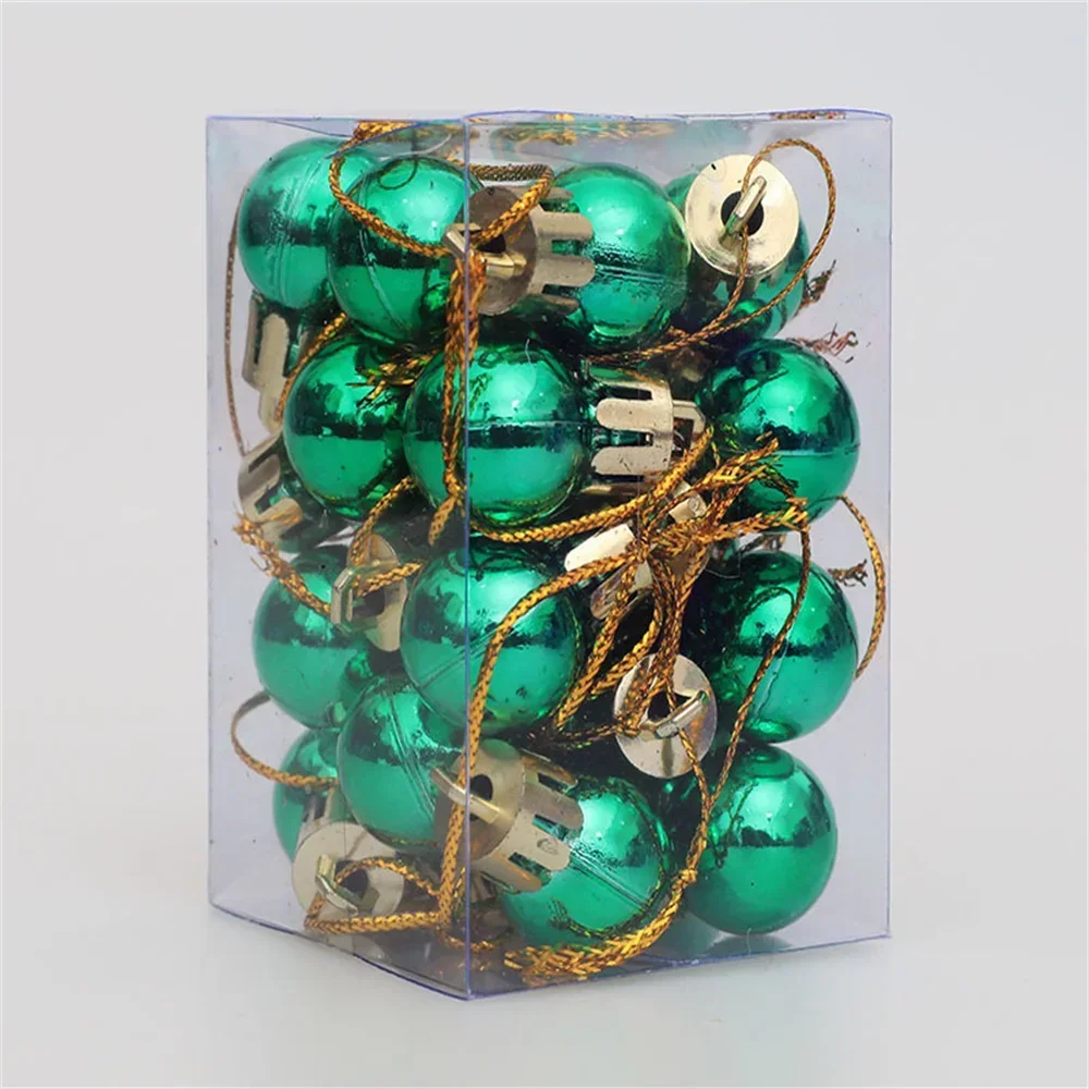 thumbnail image 1 of 24 piezas/caja 2CM Mini bola de Navidad colgante para fiesta de Navidad bola colgante adorno para ventana de techo de centro comercial árbol de Navidad, 1 of 5