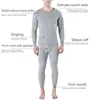 Winter Thermal Underwear Set For Men Thickened Bottom Shirt Long Johns 2pcs Thick Fleece Pajamas Suit Inner Wear Basic Clothing 4