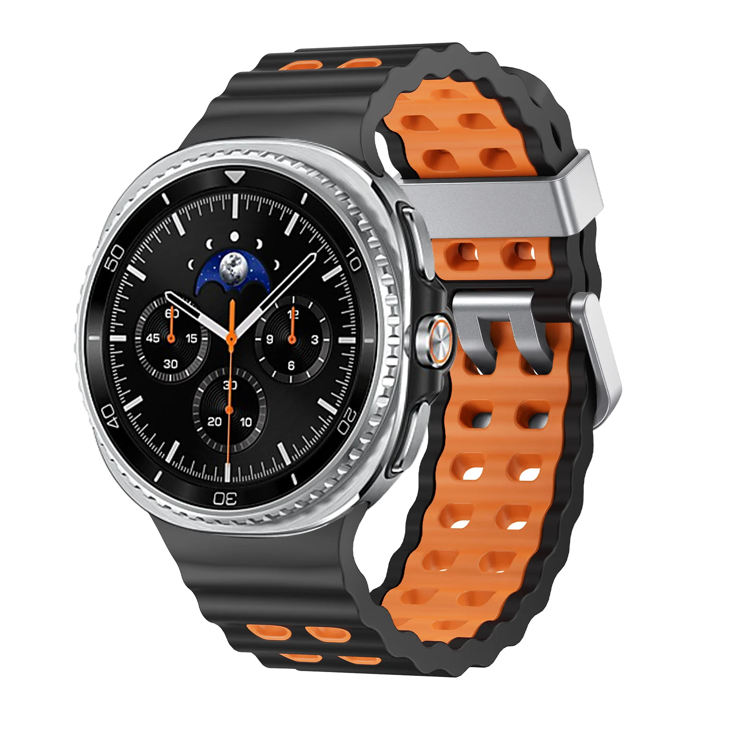 Two-Tone Breathable Marine Silicone Sport Strap