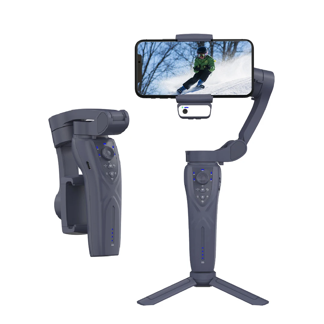 

3-осевой ручной шарнирный стабилизатор для смартфона с искусственным интеллектом и функцией отслеживания лица