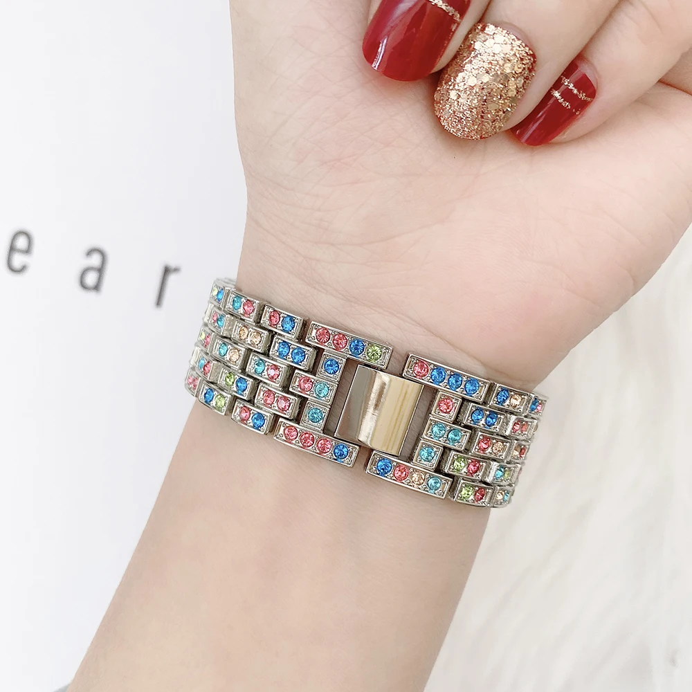 Metal Diamond strap for Apple watch Ultra 8 7 45mm 41mm 49mm Bracelet Wristband for iwatch 6 5 4 3 SE 44mm 42mm 40mm 38mm correa