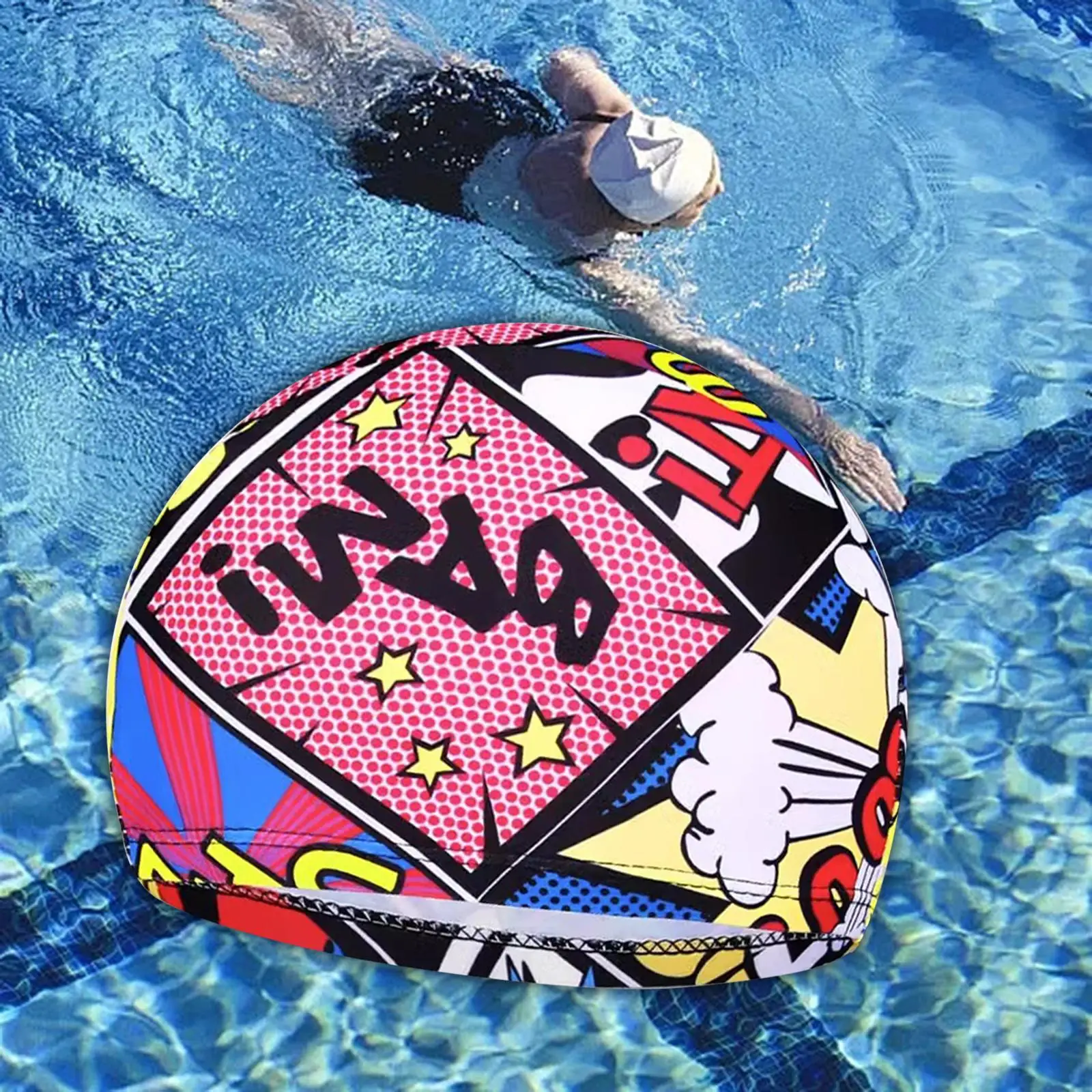 

Шапочка для плавания эластичная с цветочным принтом для мужчин и женщин, взрослые