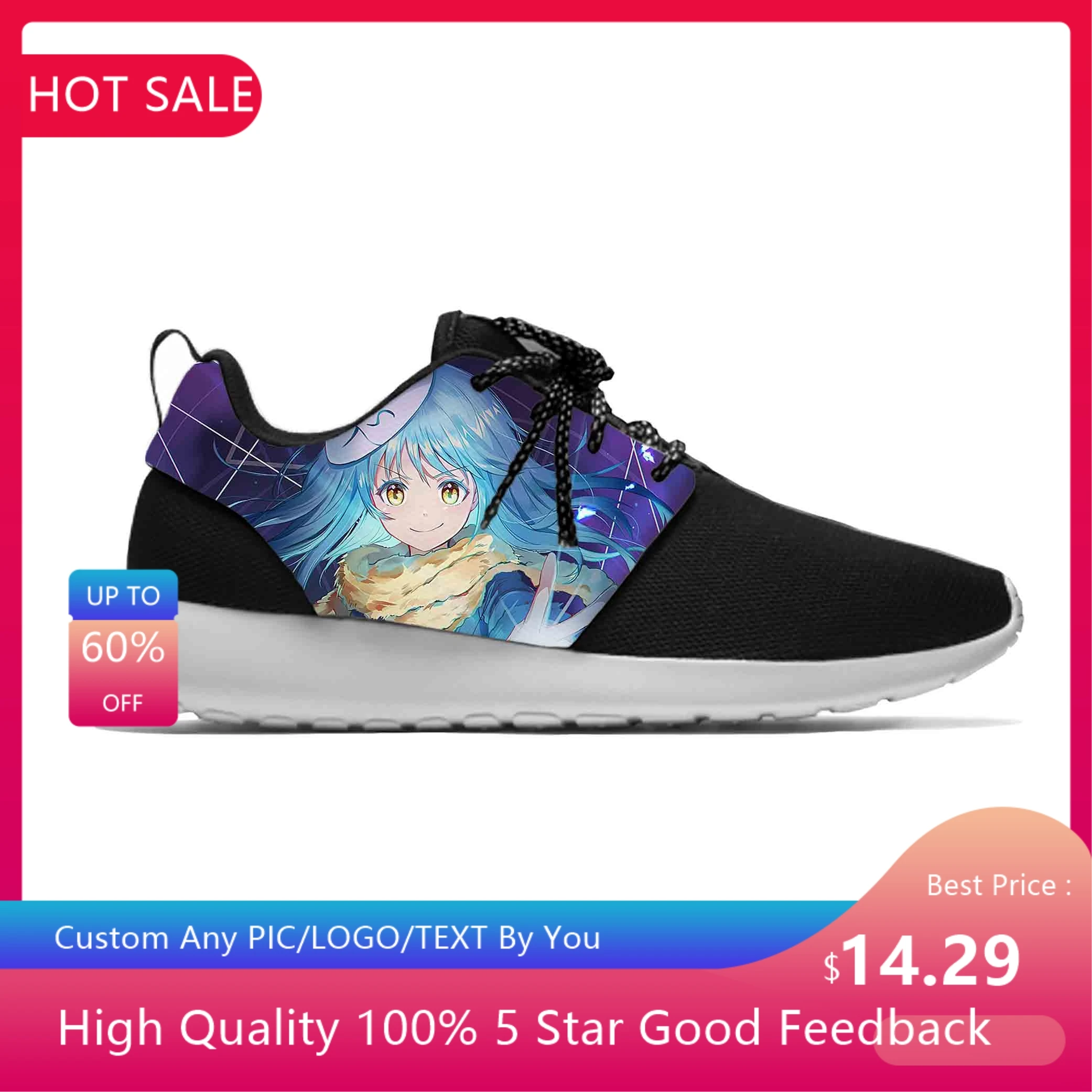 

Rimuru Tempest Tensei Shitara Slime Datta Ken классные спортивные кроссовки для бега Повседневные Дышащие легкие кроссовки с 3D принтом для мужчин и женщин