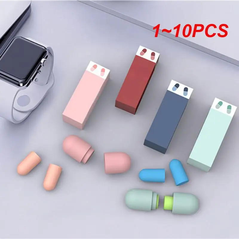 

1~10PCS Ear Plugs Mute Sleeping Soft Slow Soundproof Anti-noise Rebound