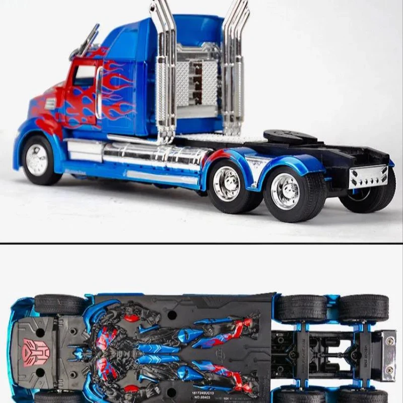 ミニカー 1:24 TRANSFORMERS WESTERN STAR 5700 Western Star 5700 XE Phantom Optimus Prime with Robot on