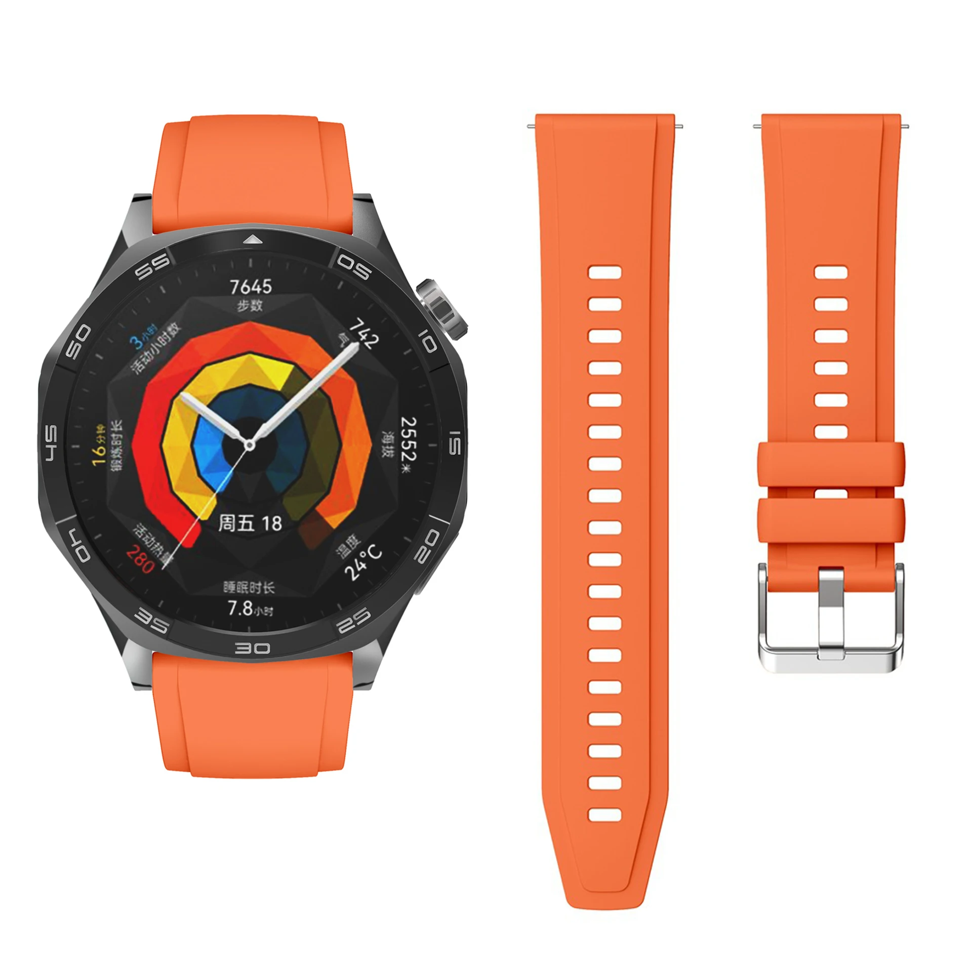 Official Silicone Sport Strap Band for Smartwatch - 18mm/22mm Bracelet Wristbands