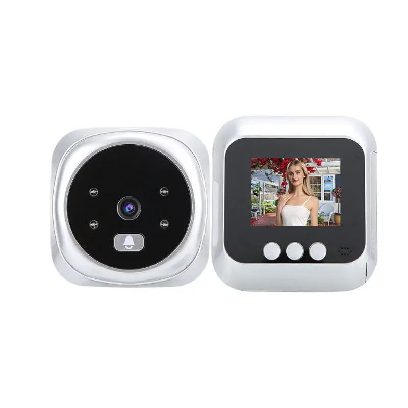 2.4 inch Digital Doorbell Electronic Door Eye PIR Night Vision Video peephole Door Camera 160 Degree Angle Peephole Viewer Eye intercom with screen Door Intercom Systems