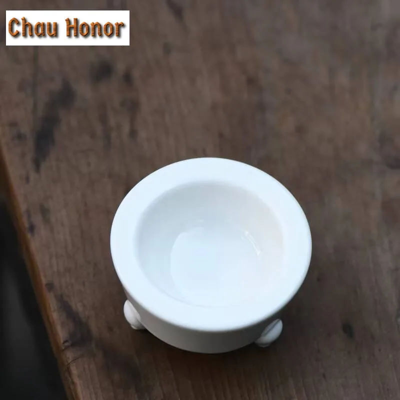 Chinese Dunhuang Small Flower Incense Holder White Porcelain Incense Waterfall Diffuser Tripodia Scented Aromatic Teaset Supplie