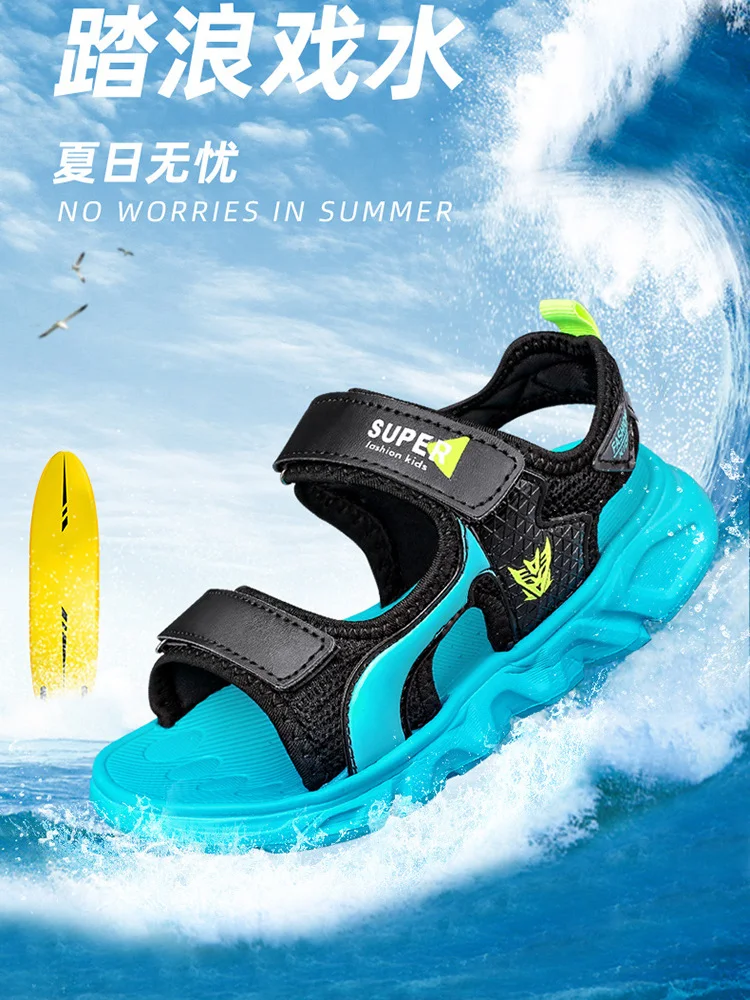 New Children's Beach Sandals Comfortable Non-slip Boys Sandals Fashion Lightweight Boys Girls Sandals Children's Casual Shoes 8 children's sandals near me