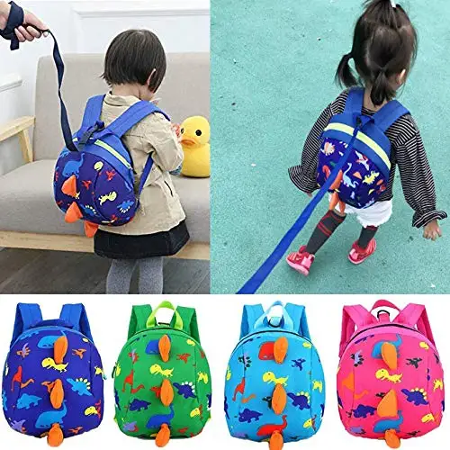 Lovely Children Cartoon Backpacks Boys/Girls Kindergarten Animals 3D Dino Dinosaur Baby Shoulder Bags Anti-lost Schoolbags pu leather cute children s coin purse handbags lovely baby girls mini crossbody bags cartoon rabbit boys kids shoulder bags