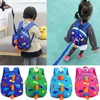 Lovely Children Cartoon Backpacks Boys/Girls Kindergarten Animals 3D Dino Dinosaur Baby Shoulder Bags Anti-lost Schoolbags 1