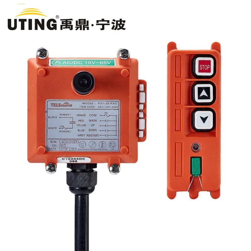 

UTING Wireless Industrial Remote Controller Electric Hoist Remote Control Winding Engine Sandblast Switches F21-2S Radio Switch