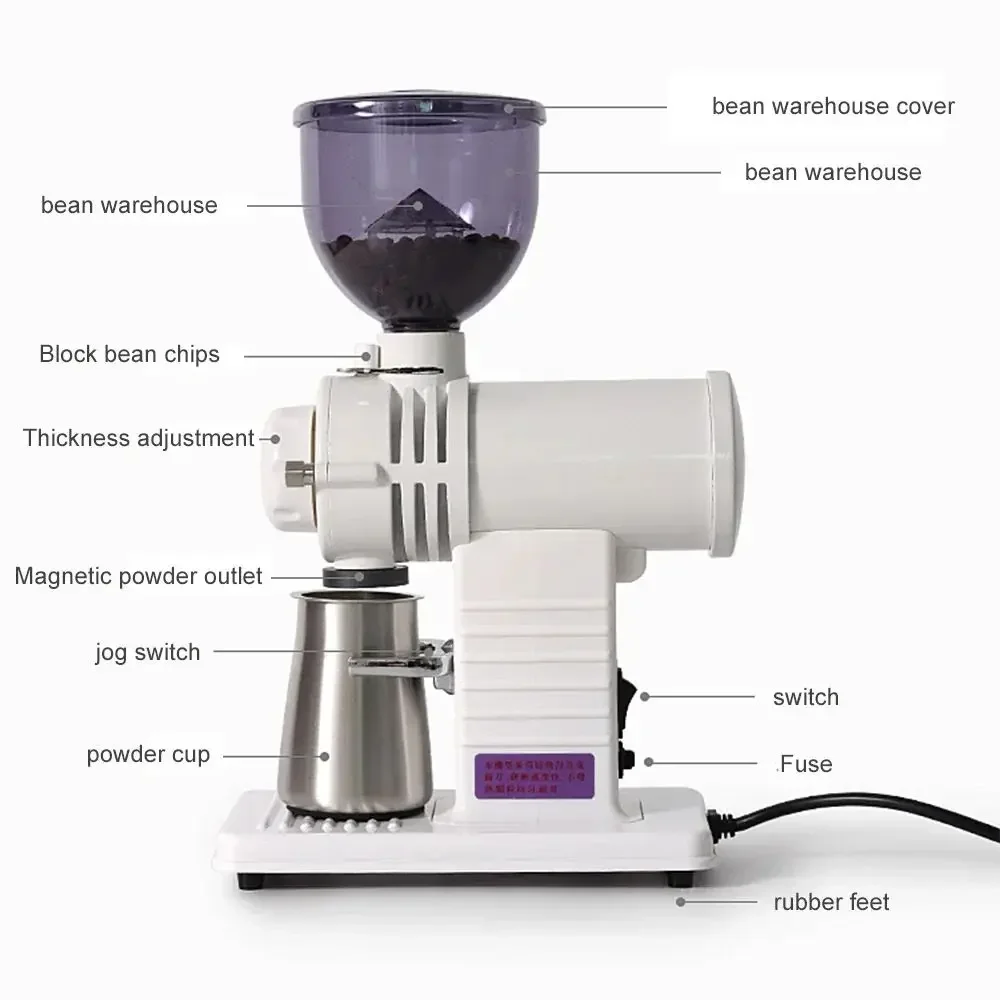 Electric Coffee Bean Grinder Italian Hand Punch Small Household Commercial Coffee Bean Grinding and Crushing Machine 4