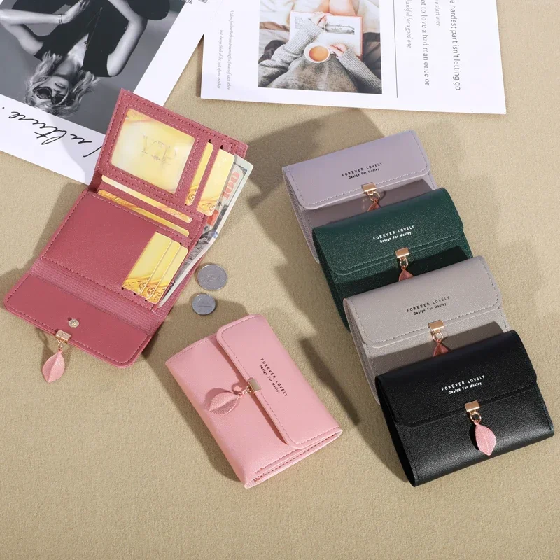 Coin Purse Wallet Trifold Clutch Minimalist Credit Card Holder Women's Casual