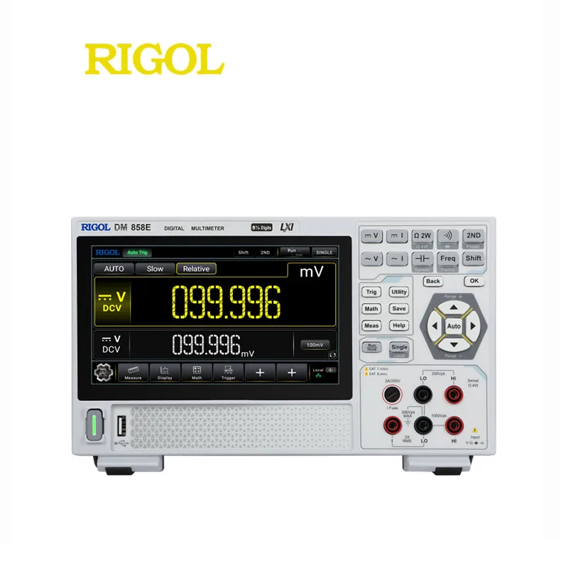 RIGOL DM858/DM858E 5.5-bit resolution 125rdgs / 80rdgs digital desktop multimeter 0.03%/0.06% DCV accuracy storage of 500,000