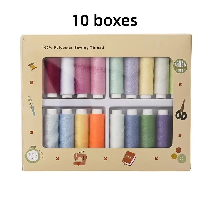 Vibrant 20-Color Hand-Stitched Thread Set