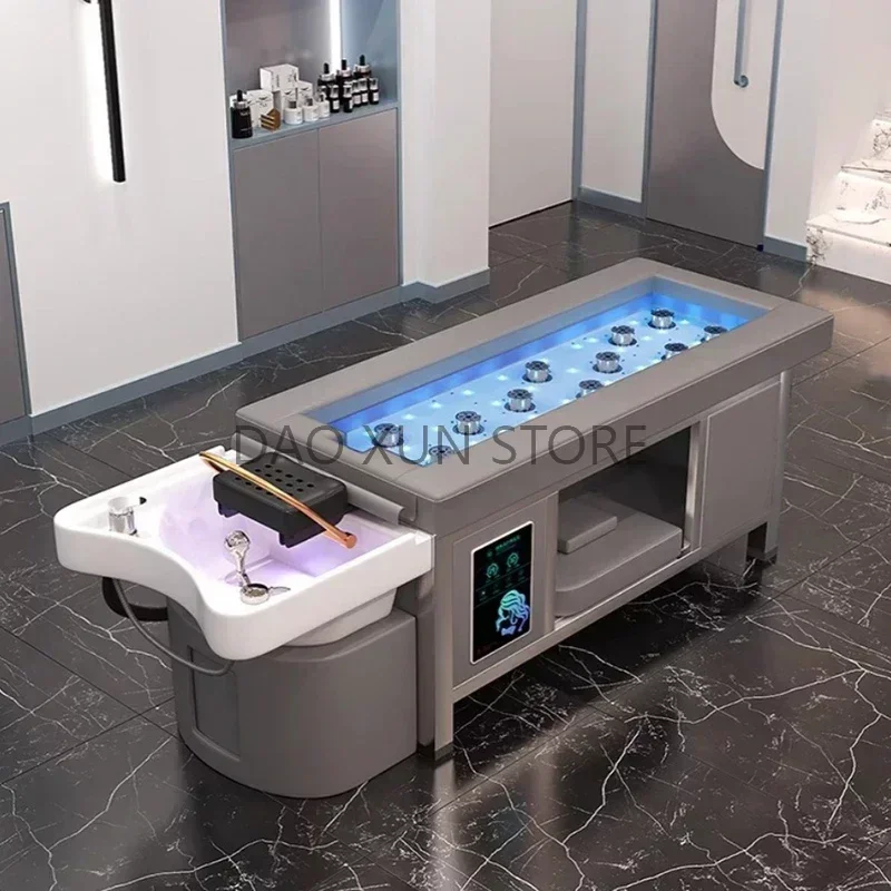Head Spa Shampo Chair Stylist Fumigazione Luxury Minimalist Hair Wash Bed Terapia Di Massaggio Behandelstoel Furniture Mq50Sc