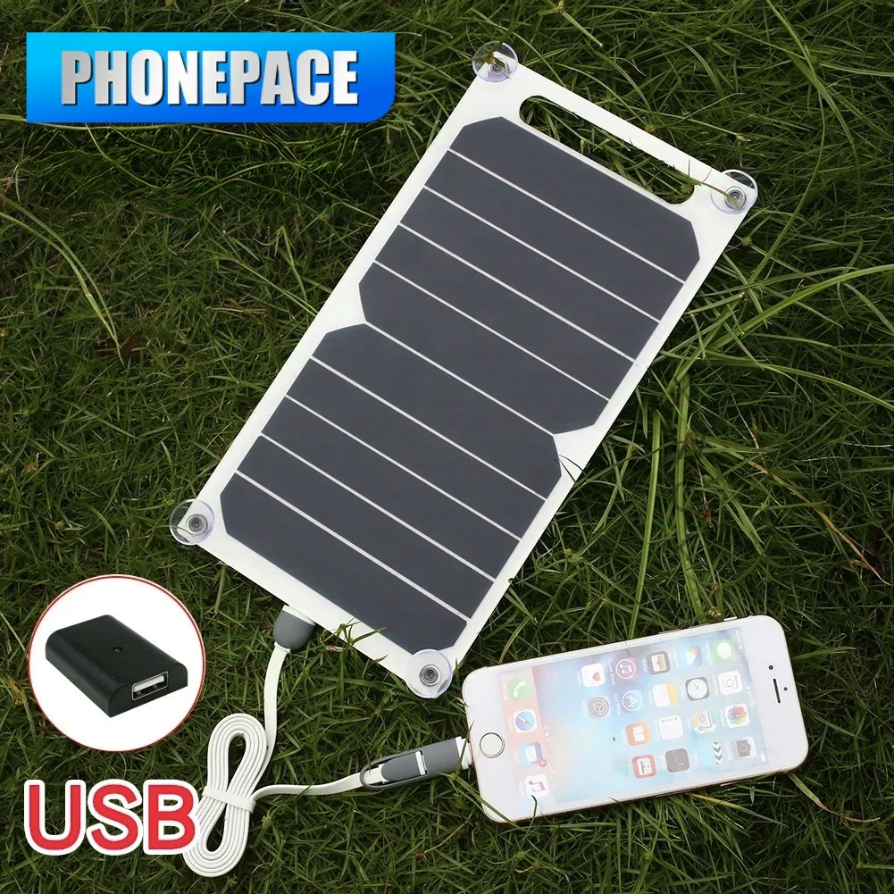 6WC Solar Panel Charger Portable for Outdoor Hiking Camping Charging