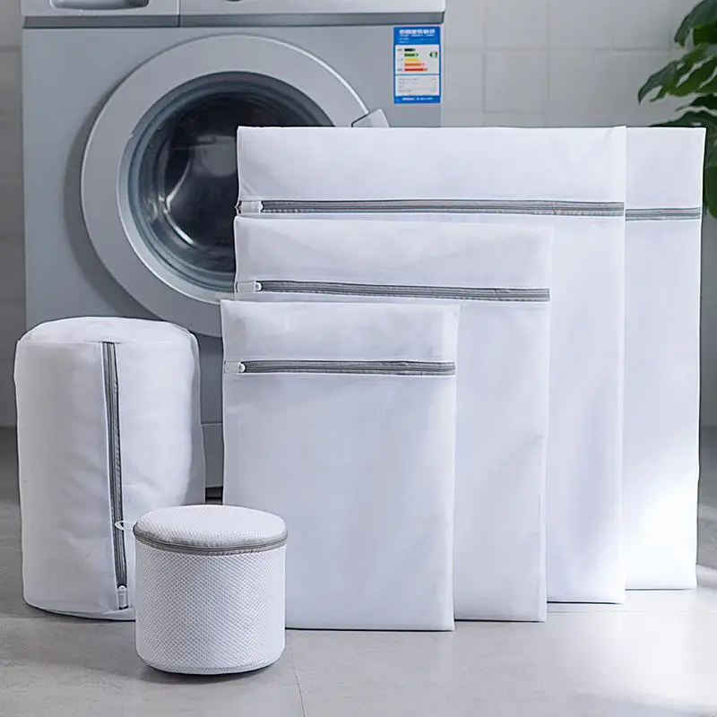 

Mesh Laundry Bag Washing Machines Clothes Coarse Net Laundry Basket Zipper Bags Underwear Bra Washing Lingerie Protecting