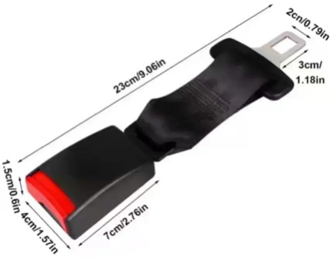 23cm/9'' Universal Car Seat Polyester Seatbelt Safety Belt Extender Extension Child Safety Seat 2.1cm Buckle