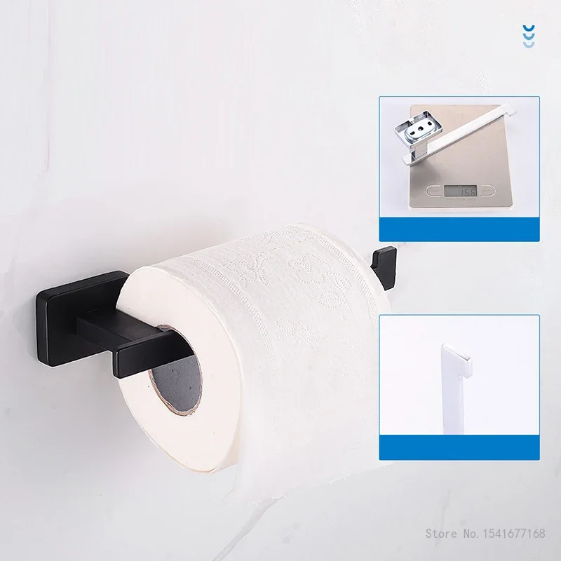 Creative Stainless Steel Towel Ring, Towel Holder Hook, Matte Black, Chrome, Silver, Titanium, Gold, Household Bathroom, 3Pc Set