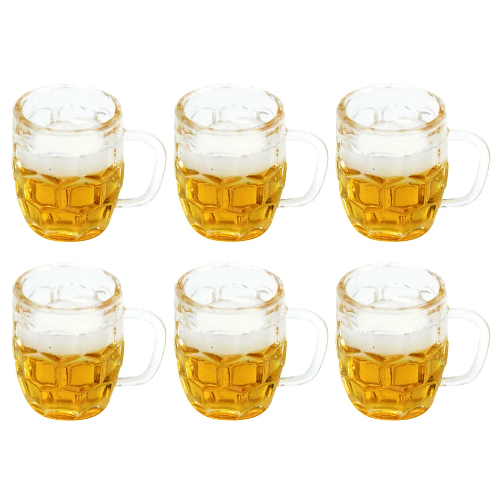 

Miniature Dollhouse Beer Cup Glasses Model Simulation Toy Toys Mugs Adorable Desktop