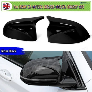 Magickit for BMW X3 G01 X4 G02 X5 G05 X6 G06 X7 G07 Mirror Cover Caps M Style Gloss Black Car Rear View Side Mirror Cover Trim 1
