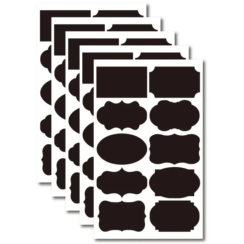 Decorative labels stickers 1PCS Blackboard Stickers Waterproof Chalkboard Kitchen Spice Label Sticker Home Jars Bottles Tags Blackboard Labels White Marker