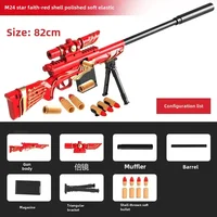 DIY Sniper Rifle Soft Bullets with Scope Manual Shell Ejection Toy Gun Outdoor Cs Game Prop Toy for Adult Boys Birthday Gift 1