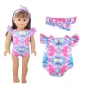 Doll Swimsuit Swimming Circle Slippers, Sunglasses, Mobile Phones Backpack For 18 inch American&43cm Baby New Born,OG Girl Doll 2