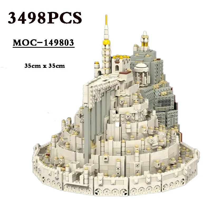 2023 New Moc-149803 White City Modular Middle-Earth Church 10256 Design Alternativo 3498 Building Blocks Toy Regalo Di Natale