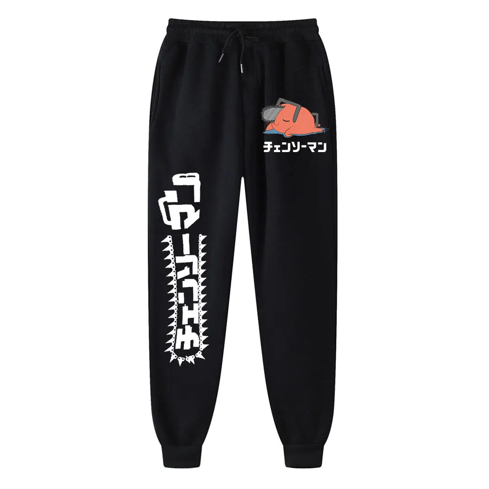 

Anime Chainsaw Man Running Sweatpants Men Gym Bodybuilding Athletic Fleece Pants Streetwear Harajuku Casual Soft Fleece Trousers