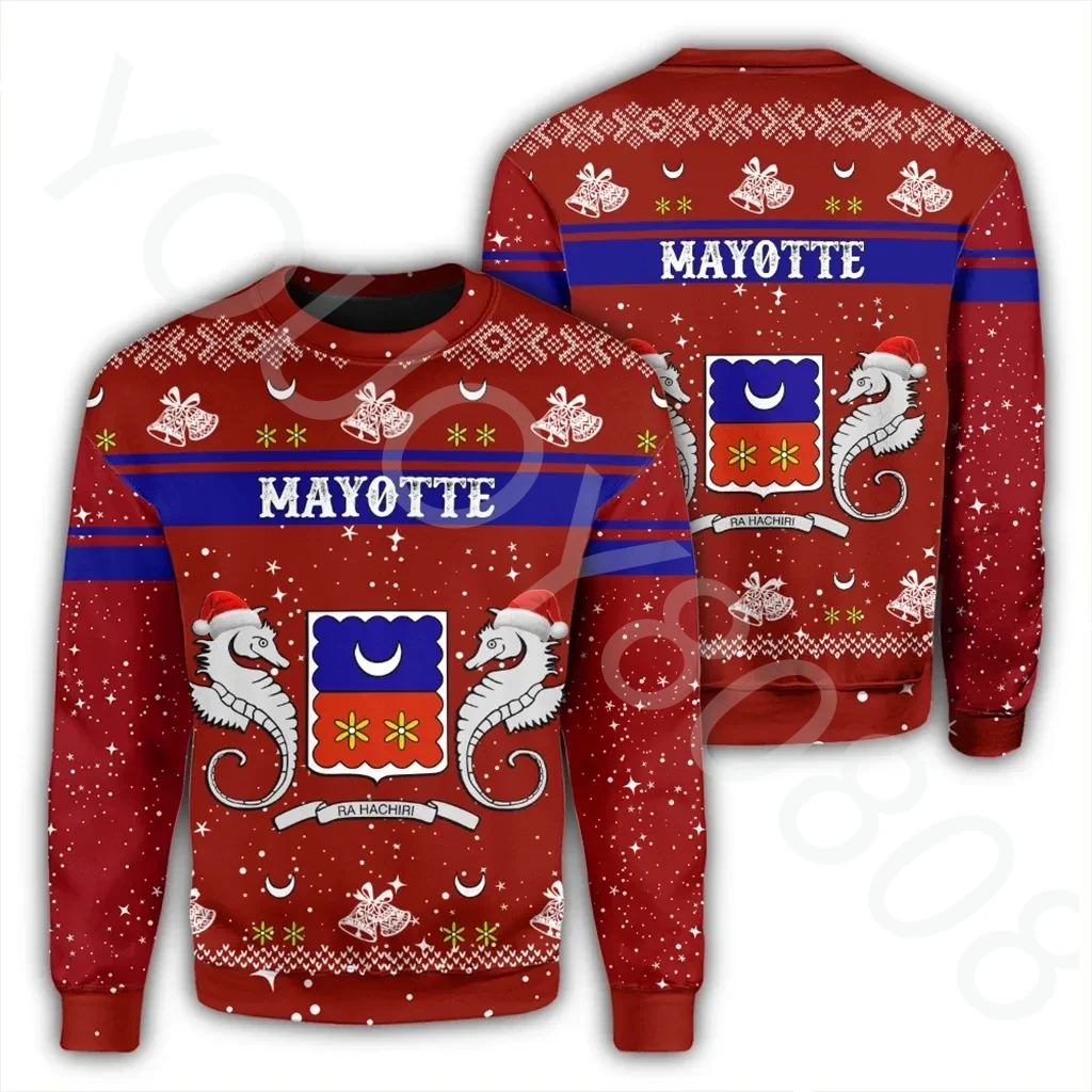 

Africa Africa Sweater Mayotte Sweater Christmas Print Sweater Men's Women's Wear Casual Sweatshirt Tops