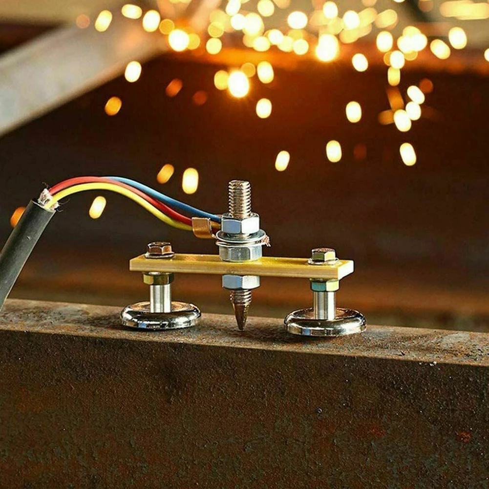 Description Picture 6 of itemWelding Lap Iron Fix Grounding Clip Magnetic Welding Bracket Double Welding Ground Clamp Welding Support Clamp Holder