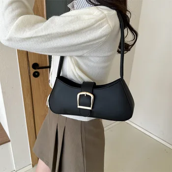 Borse per ascelle a tracolla alla moda per le donne borse e borsette di tendenza da donna in morbida pelle PU All Match borsa ascellare con manico superiore femminile