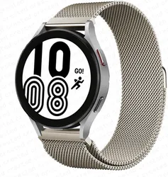 Milanese Loop Stainless Steel Watch Strap Bracelet, 20mm/22mm for Galaxy 4-4 Classic (Vintage gold)