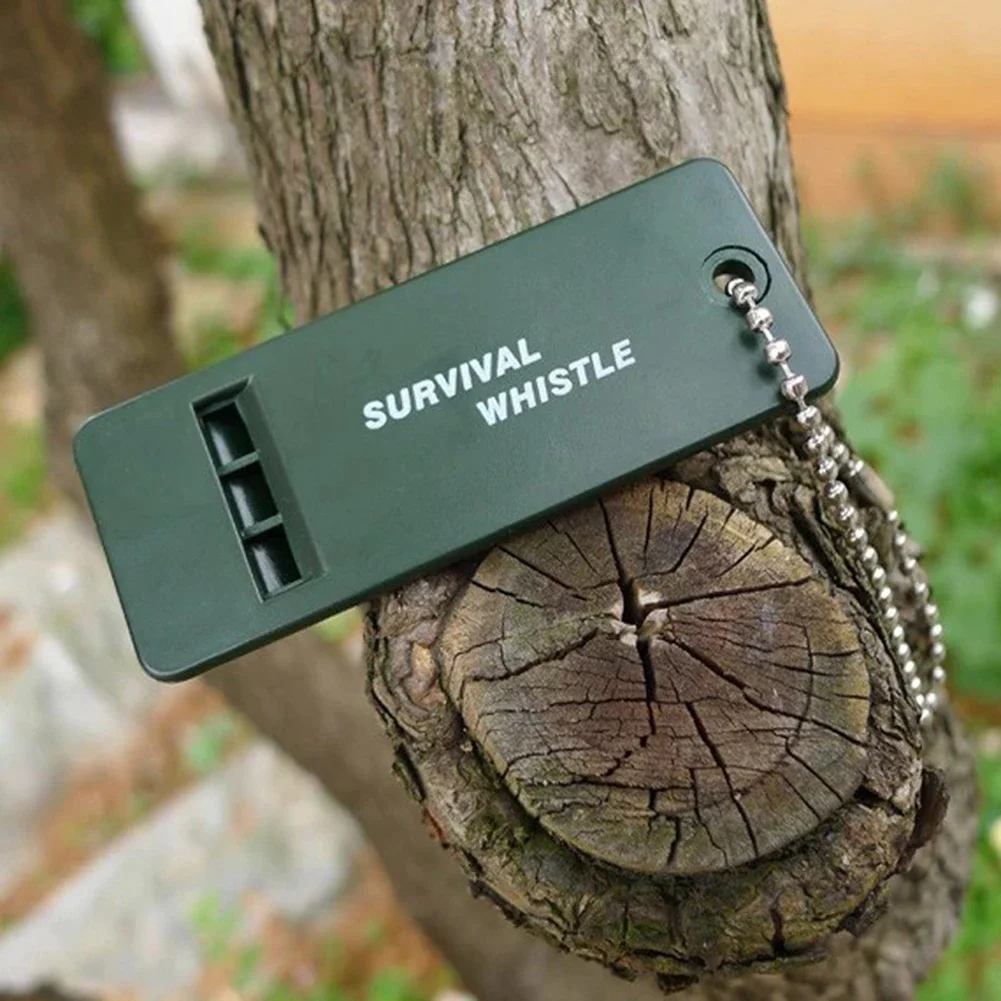10-100pcs 3-Frequency Whistle High Decibel Portable Survival Whistle With Hanging Chain Outdoor Emergency Survival Tool ﻿