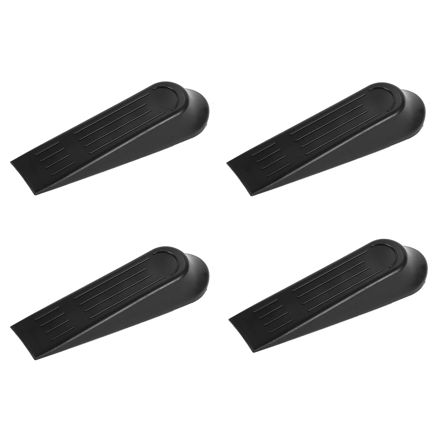 4-piece set of black multifunctional door stops, high-quality door wedge, sturdy and stable floor door stop.