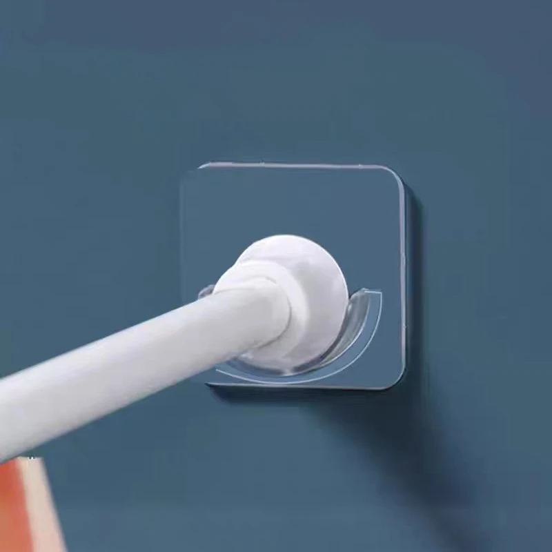 Strong Curtain Rod Bracket Holder Hooks For Wall Adhesive Bathroom Shower Rod Tension Retainer No Drilling Stick For Closet self adhesive wall hooks adhesive hooks self adhesive hooks adhesive wall hooks wall mount hooks