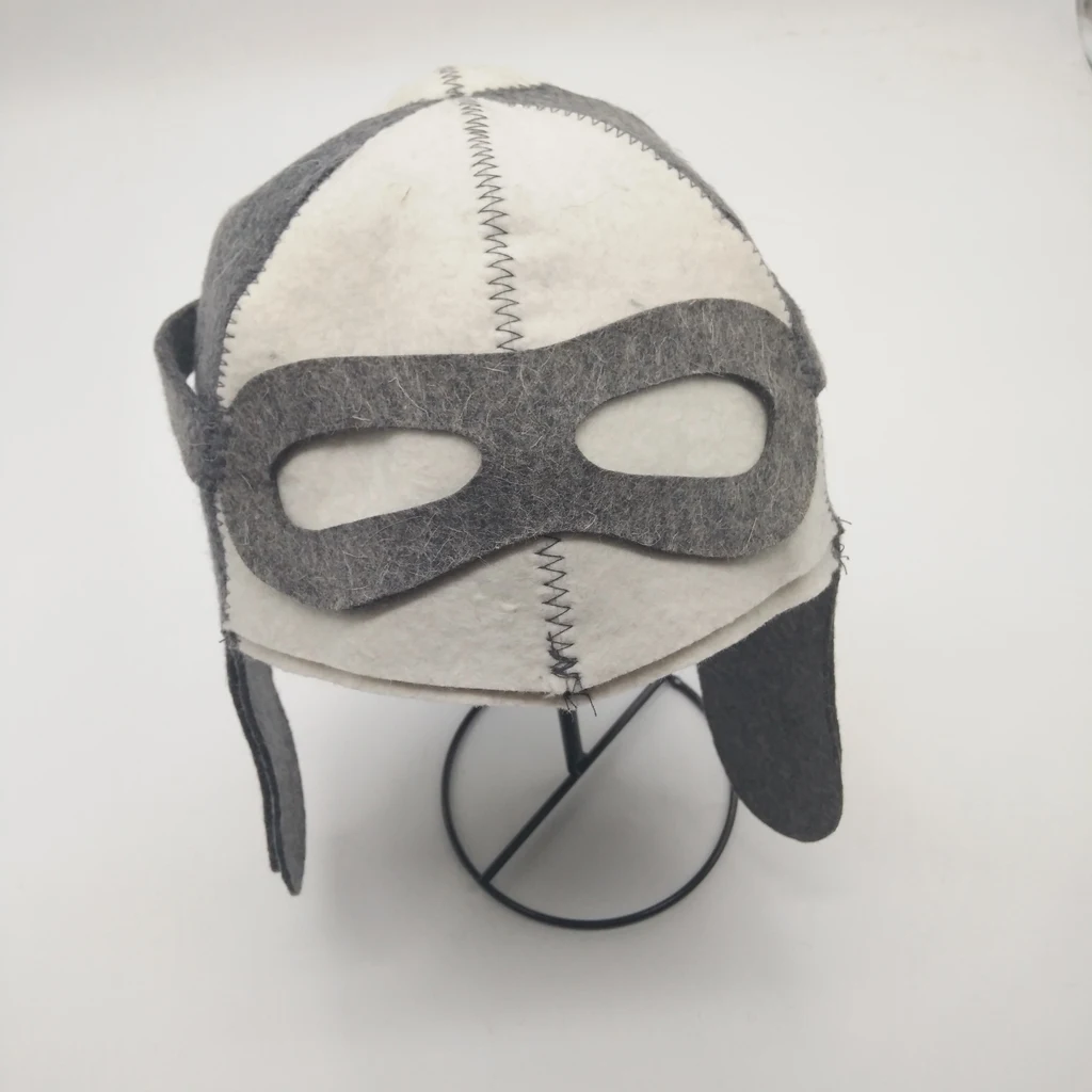 Pure Wool Felt Sauna Hat Russian Banya Cap Embroidered for Shower House Head Protection Sauna Vaporarium Accessories