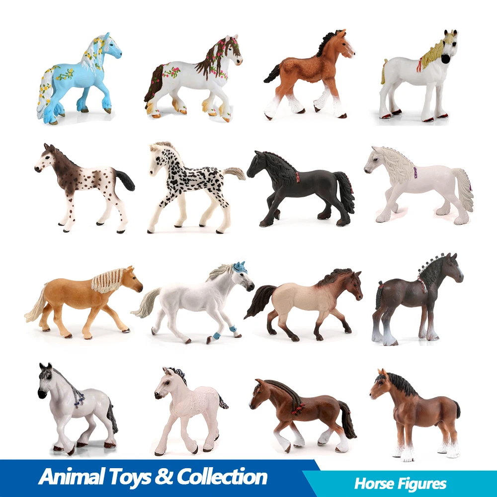 Horse Figurines Farm Animal Toy Set – Children's Gift Collection