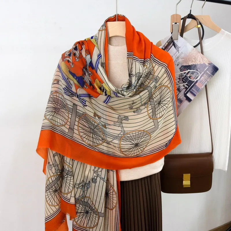 

Luxury brand scarf Pashmina Shawls for women winter Scarves long 100% cashmere shawls Winter Bandana Wrap High Quality Hijab