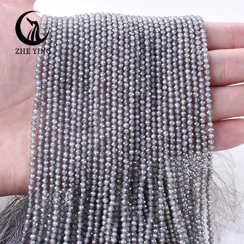Elegant Matte Sea Blue Zircon Beads