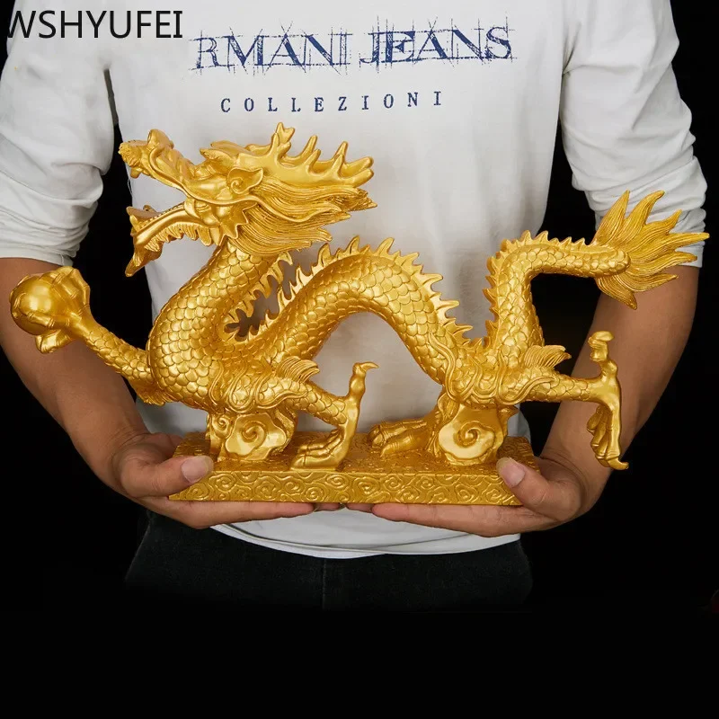 Lucky dragon resin decoration Living room bedroom study creative decoration Shop opening auspicious crafts WSHYUFEI