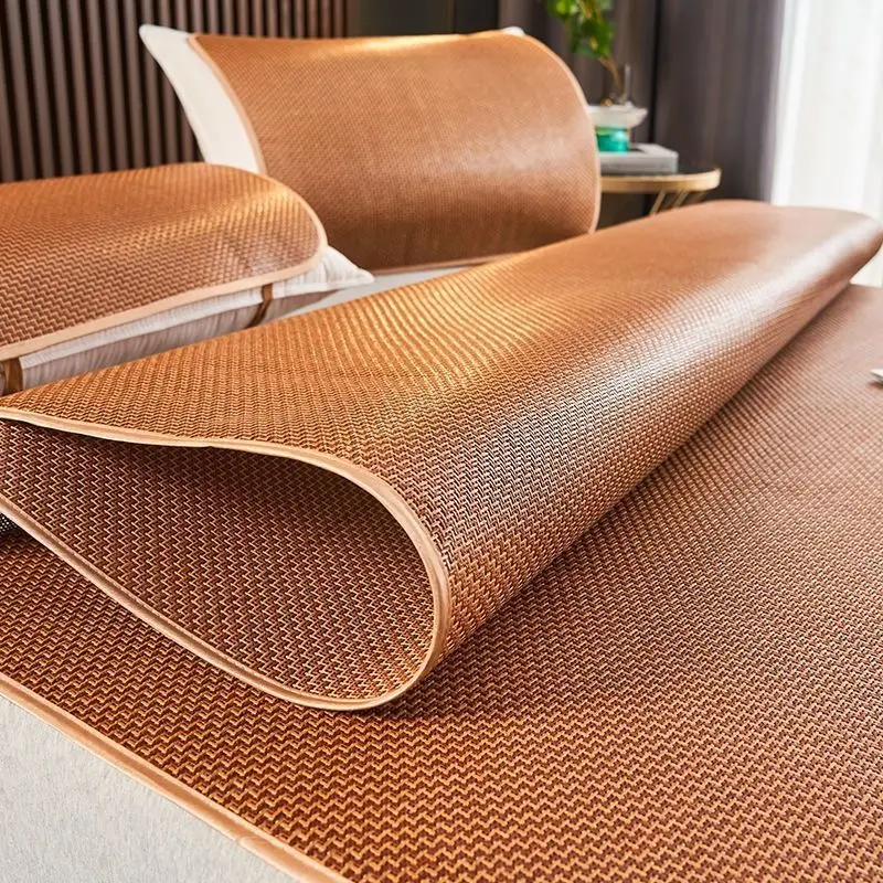 Summer Bamboo Rattan Mattress Adult Baby Cool Sleeping Mat Kit 200x220cm Single Double Bed Foldable Sheet Bed Protection Pad