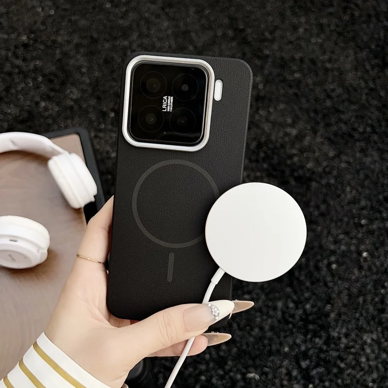 Slim Magnetic Leather Wireless Charging Shockproof Cover